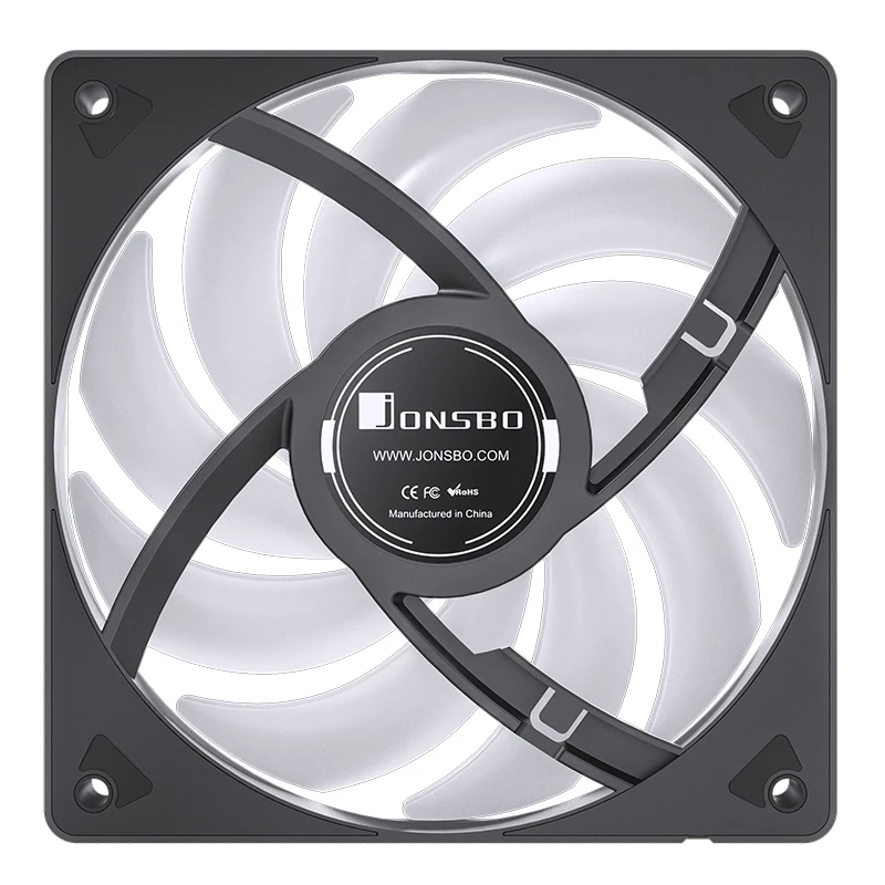 JONSBO SL-120 White/Black 120mm Case Fan 5V 3PIN ARGB Silent CPU Cooler Fan 4PIN PWM Serializable Reverse Fan — view 6