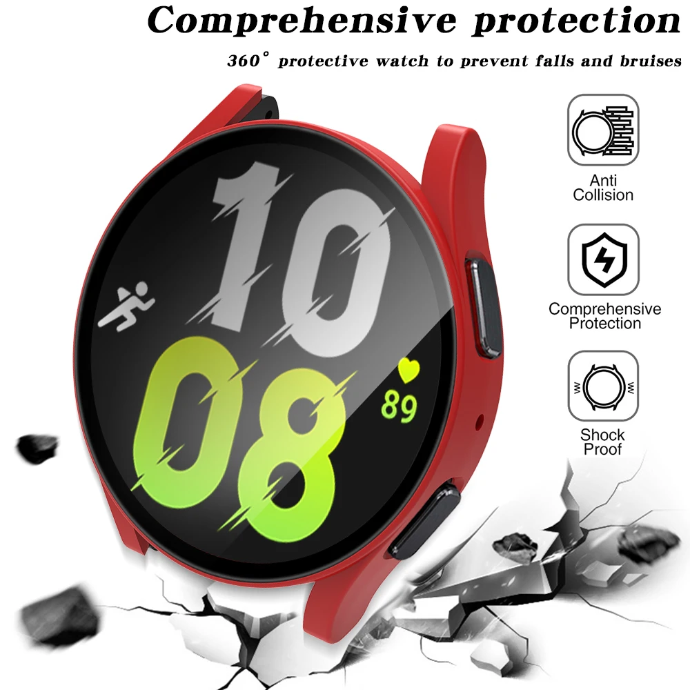 Elegant Protective Case and Band with Screen Protector for Samsung Galaxy Watch Series – Premium PC Hard Cover and Durable Strap