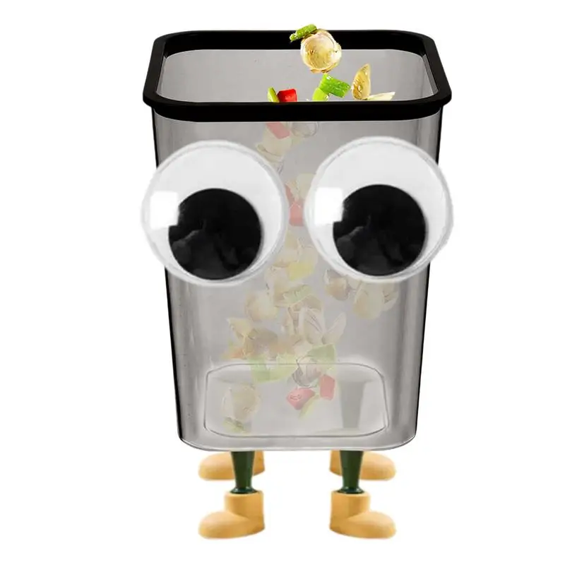 

Funny Big Eyes Trash Can With Feet Garbage Bin Home Office Rubbish Bin Bathroom Garbage Container Waste Bucket Kitchen Dustbin