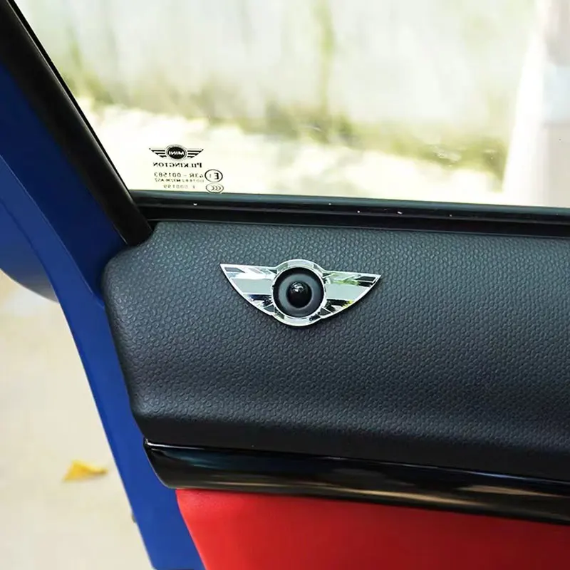 미니 F55 F54 R50 R53 R56 R60 R57 쿠퍼 섬세한 도어 핀 잠금 날개 엠블럼 배지, 자동차 도어 금속 스티커, 장식 액세서리