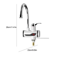 Robinet chauffant électrique instantané 3000W, chauffe-eau sans réservoir, température réglable, robinet à chauffage rapide numérique pour cuisine et salle de bain 6