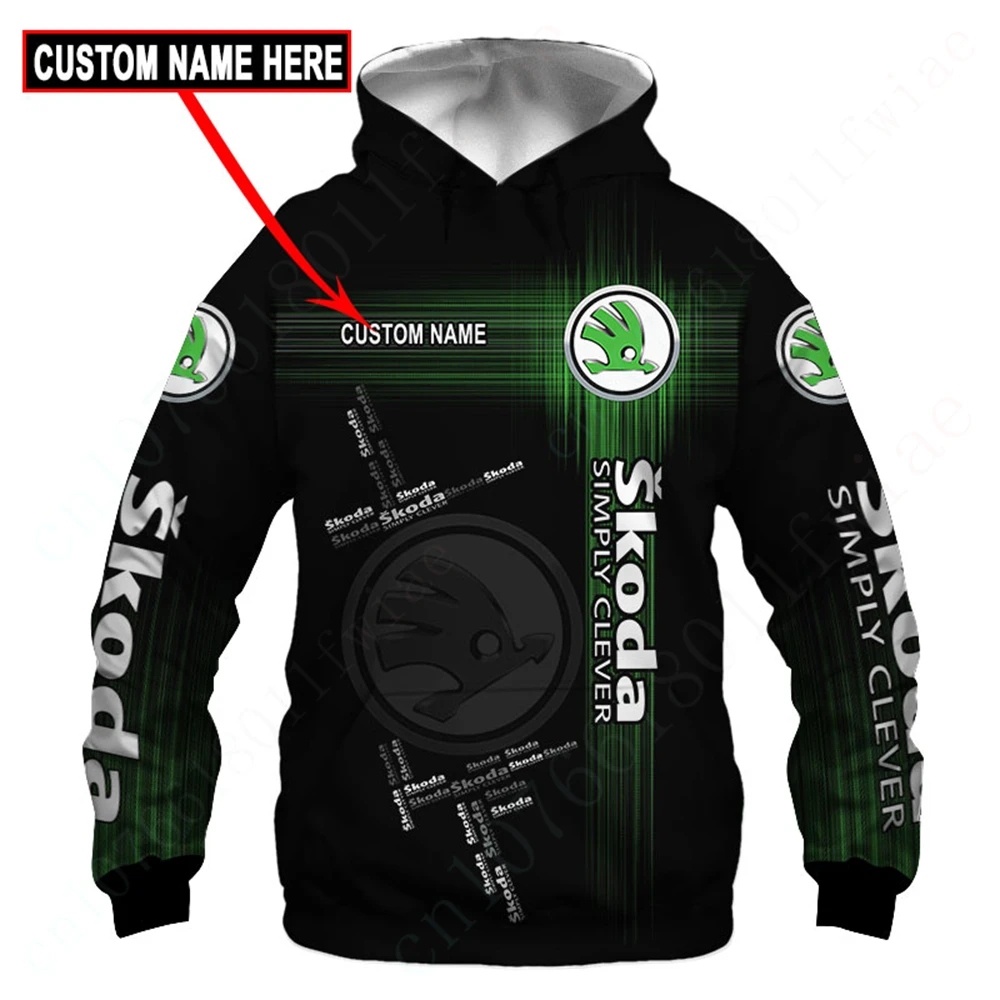

Skoda Harajuku 3D Printing Zip Hoodies Unisex Clothing Anime Hoodies For Men Women Essentials Pullover Casual Sweatshirt Top