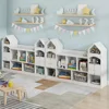 Bookcase and Toy Storage Cabinet, Children Bookshelf, Castle Shape, Playroom Furniture Multipurpose Shelf for Toddlers 4