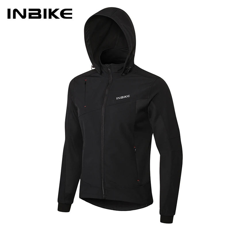 INBIKE Men's Cycling Jacket Winter Fleece Thermal Softshell Top Clothing Man Windproof Bicycle Coat Road Bike Clothes