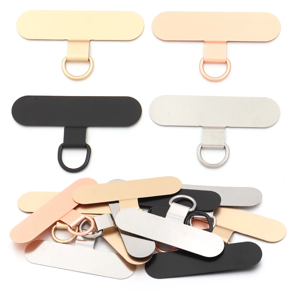 Premium Metal Phone Lanyard Straps - Ultra-Thin Stainless Steel Tether Tabs, Set of 5