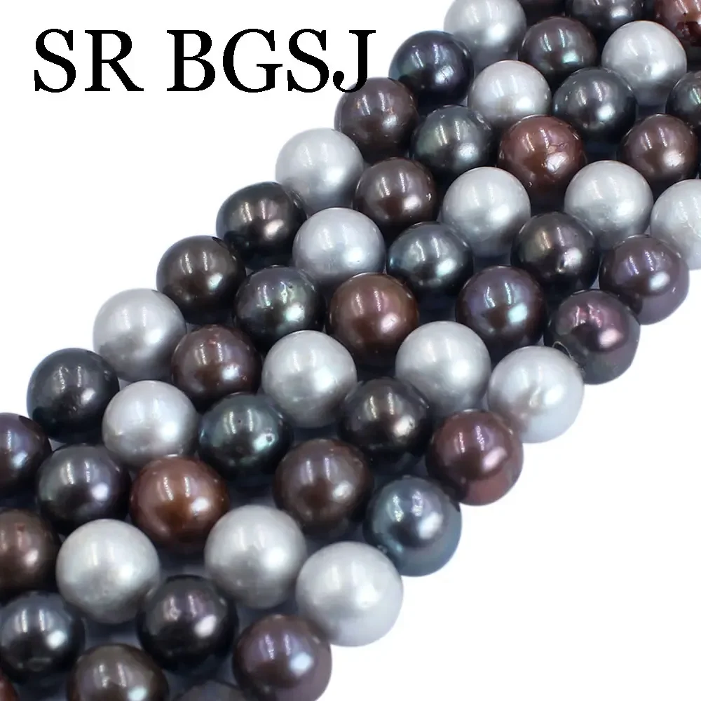 

10-11mm Wholesale Mixed Natural Freshwater AAA Pearls Beaded Round Spacer Beads for Jewelry Diy Exquisite Bracelet Necklace