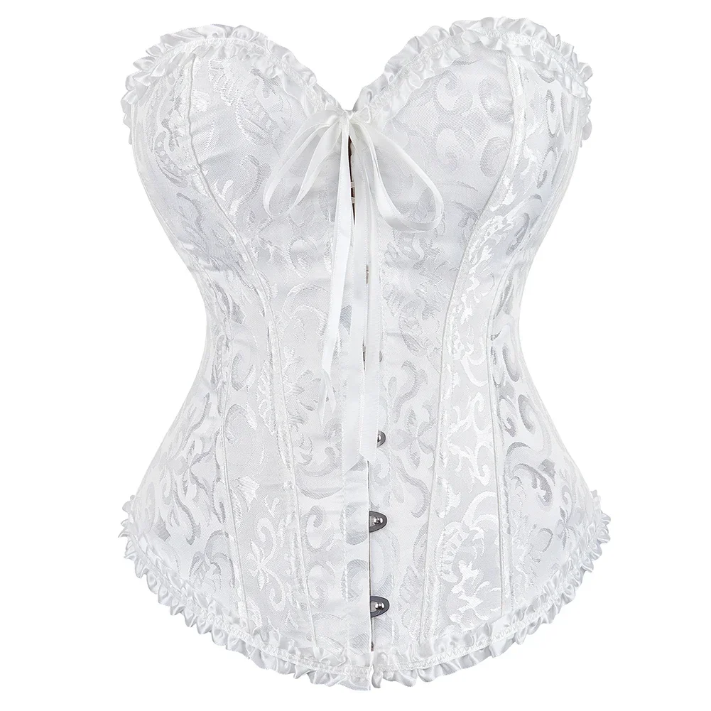 Corset Bustier Top Waist Corset Lace Corset Lace Lingerie Set Women Sexy Corsets Bustiers Floral Lace Tops Shapewear Vintage Corset Gothic Satin Lingerie Corselet Overbust XS-6XL