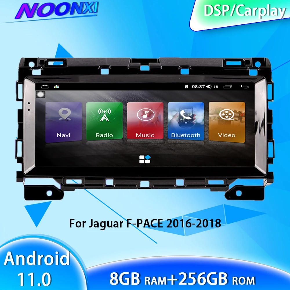 

8+256GB Android 11 For jaguar F-PACE GPS 5G WIFI Navigation Bluetooth Touch Tesla Screen Multimedia Video Player Radio Carplay