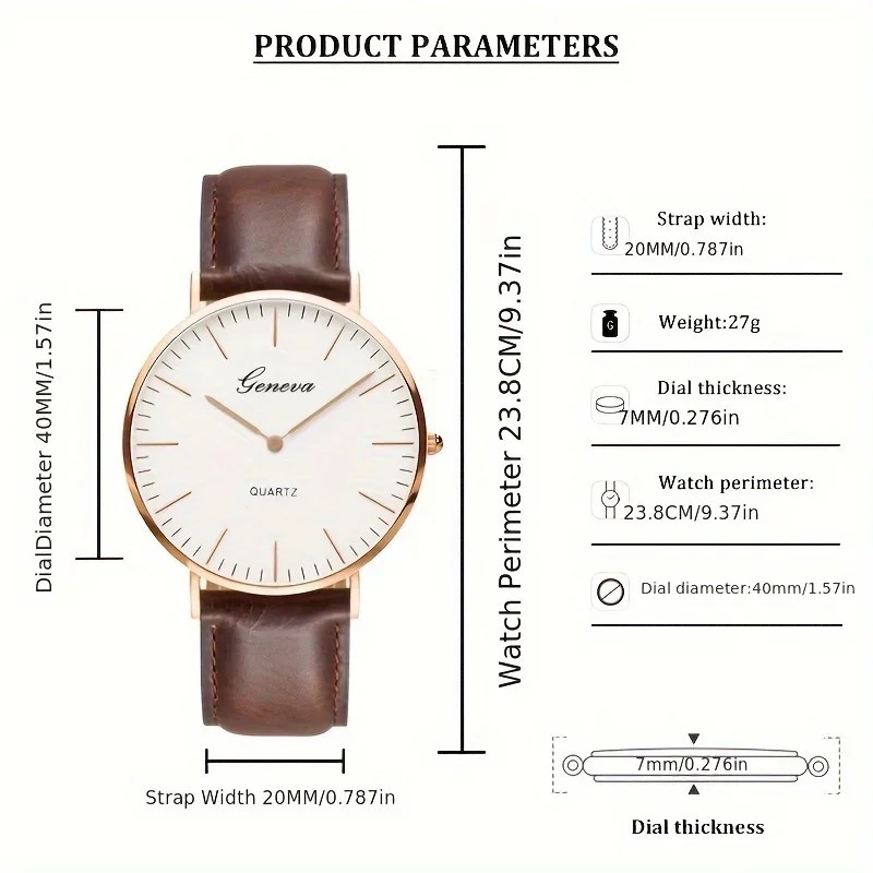 New Men's Simple Fashion Casual Ultra Thin Watch