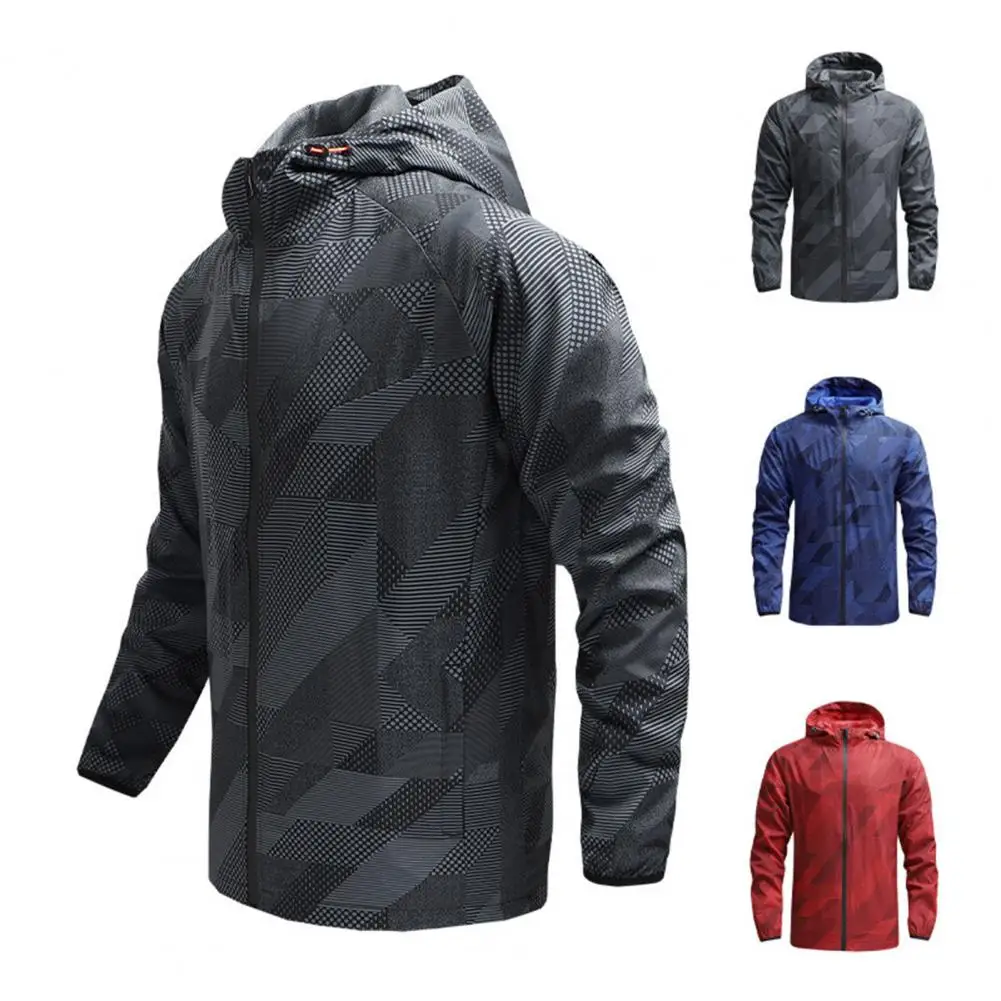 Men Outdoor Jacket Windproof Hooded Cycling Jacket for Men Spring Autumn Motocross Mtb Coat with Long Sleeves Zipper for Men's foot sleeves 1 pair essential portable imitated cashmere improves circulation socks sleeve for cycling