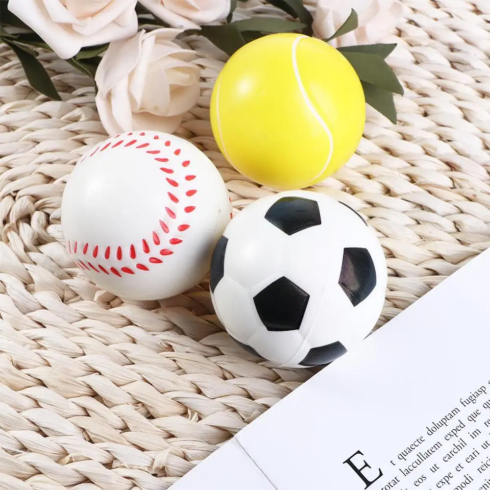 

Novelty Baseball Stress Relief Basketball Sponge Balls Slow Rising Antistress Toys Foam Rubber Ball Squeeze Hand Ball Toys Gift