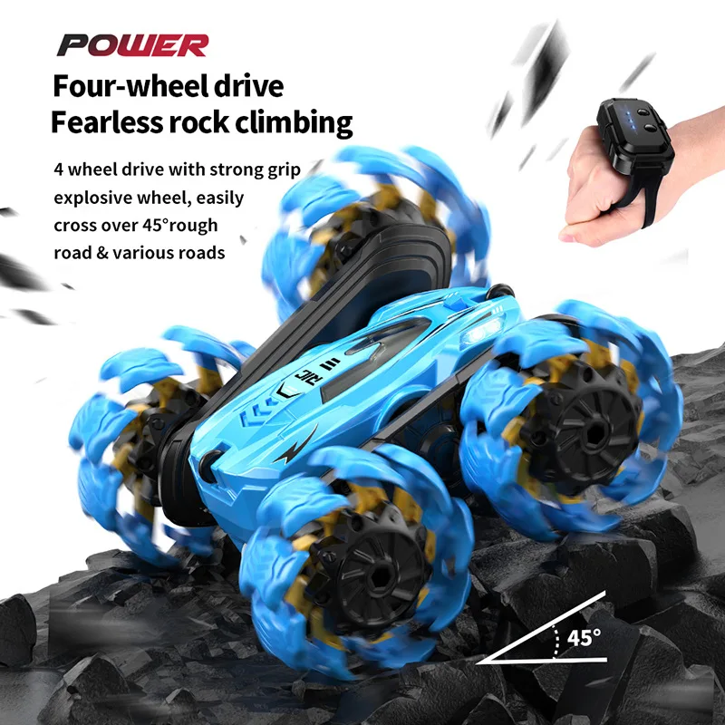 RC Stunt Toy 4WD 2,4 GHz frente e verso 360 ° rotativo Veículo com  faróis Natal para criança (Rapaz) Hobby Off Carro de controlo remoto dos  carros de transporte de veículos