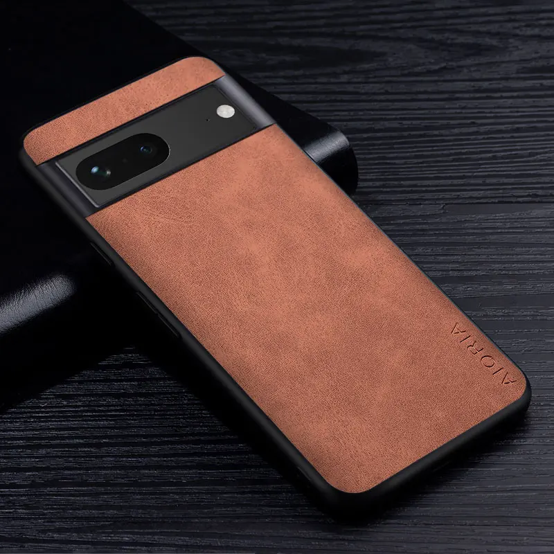 Luxurious PU Leather Scratch-Resistant Phone Case - Solid Color Cover