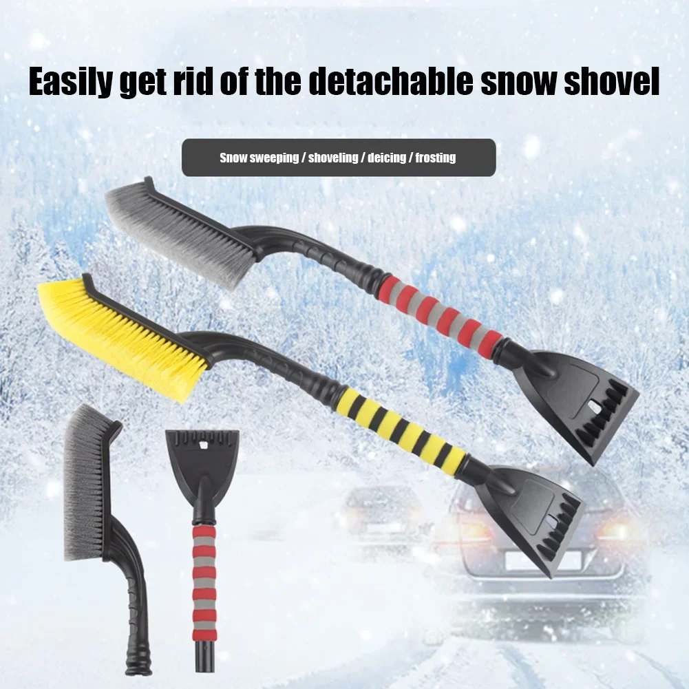 Multi-purpose car cleaning brush Deicing shovel Removable snow shovel dust windshield retractable