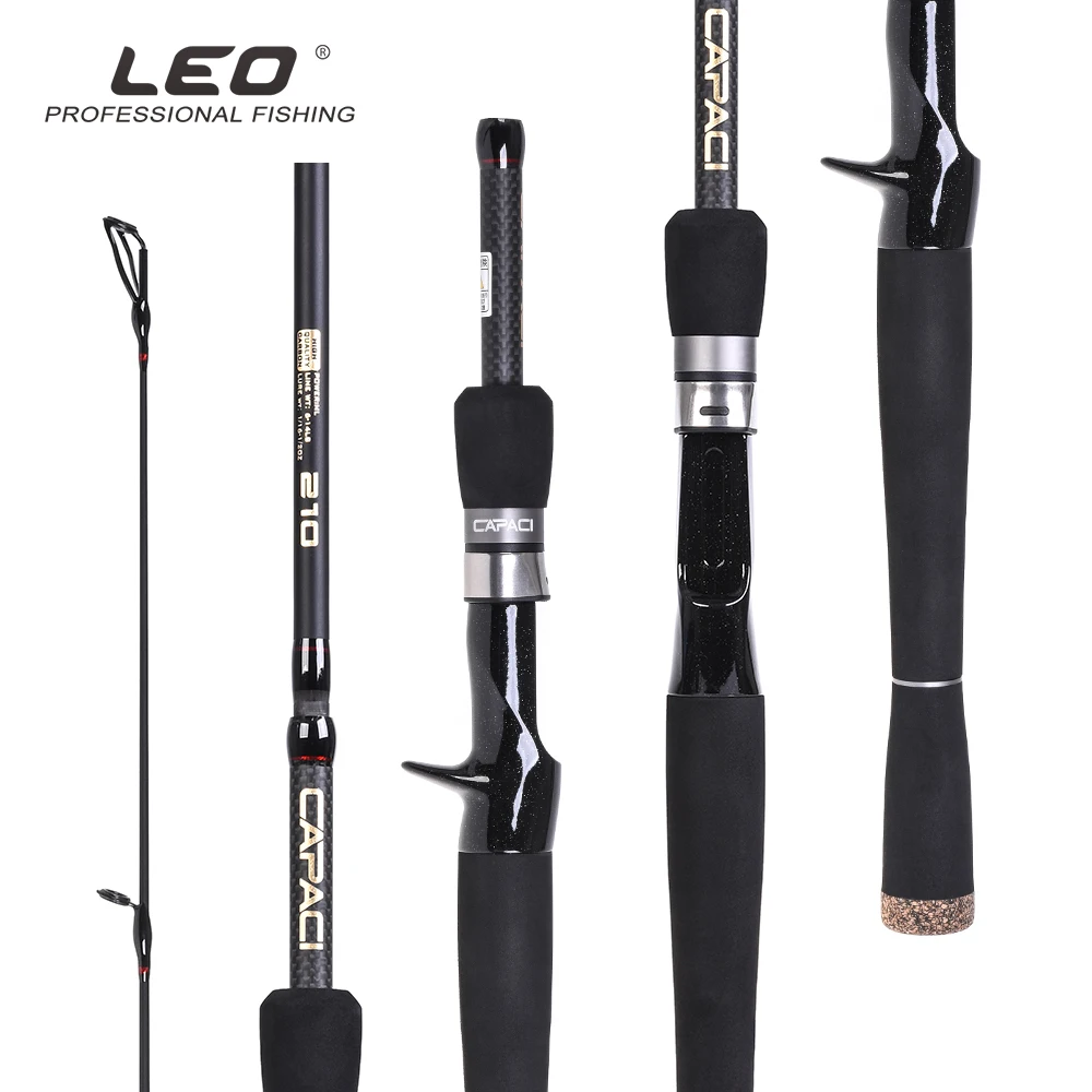 LEOFISHING Carbon Lure Fishing Fiber UltraLight Spinning Casting Rod 2.1m  -2.7m Baitcasting Rod for Bass Pike Fishing Accessory