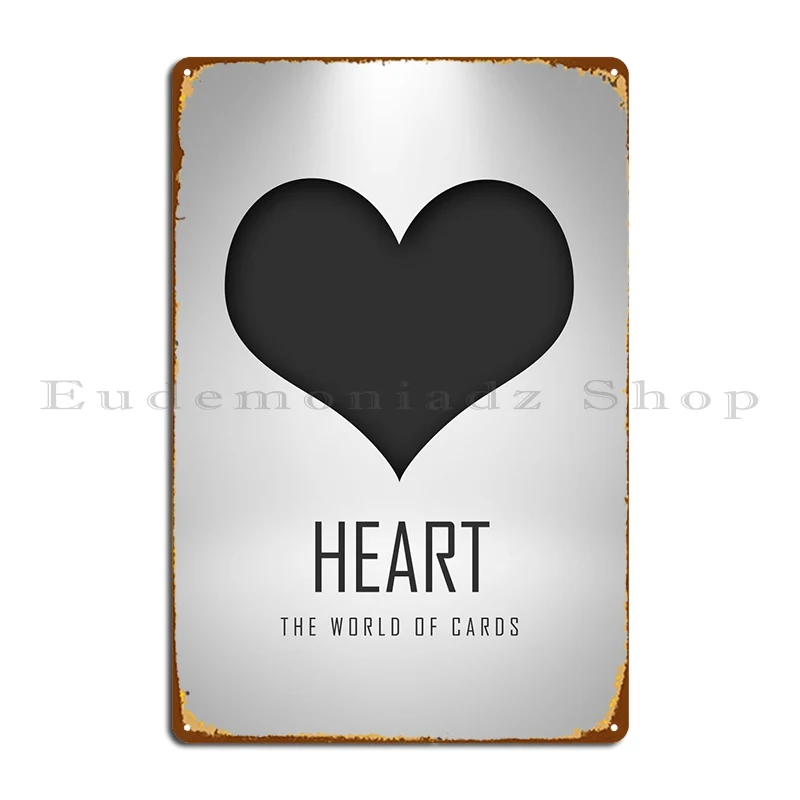 

Heart Metal Sign Mural Cinema Wall Decor Printing Living Room Tin Sign Poster