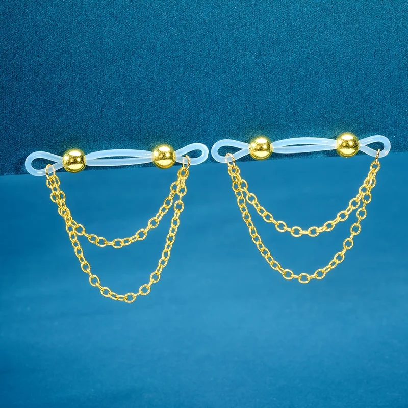 1 Pair Adjustable Fake Nipple Rings