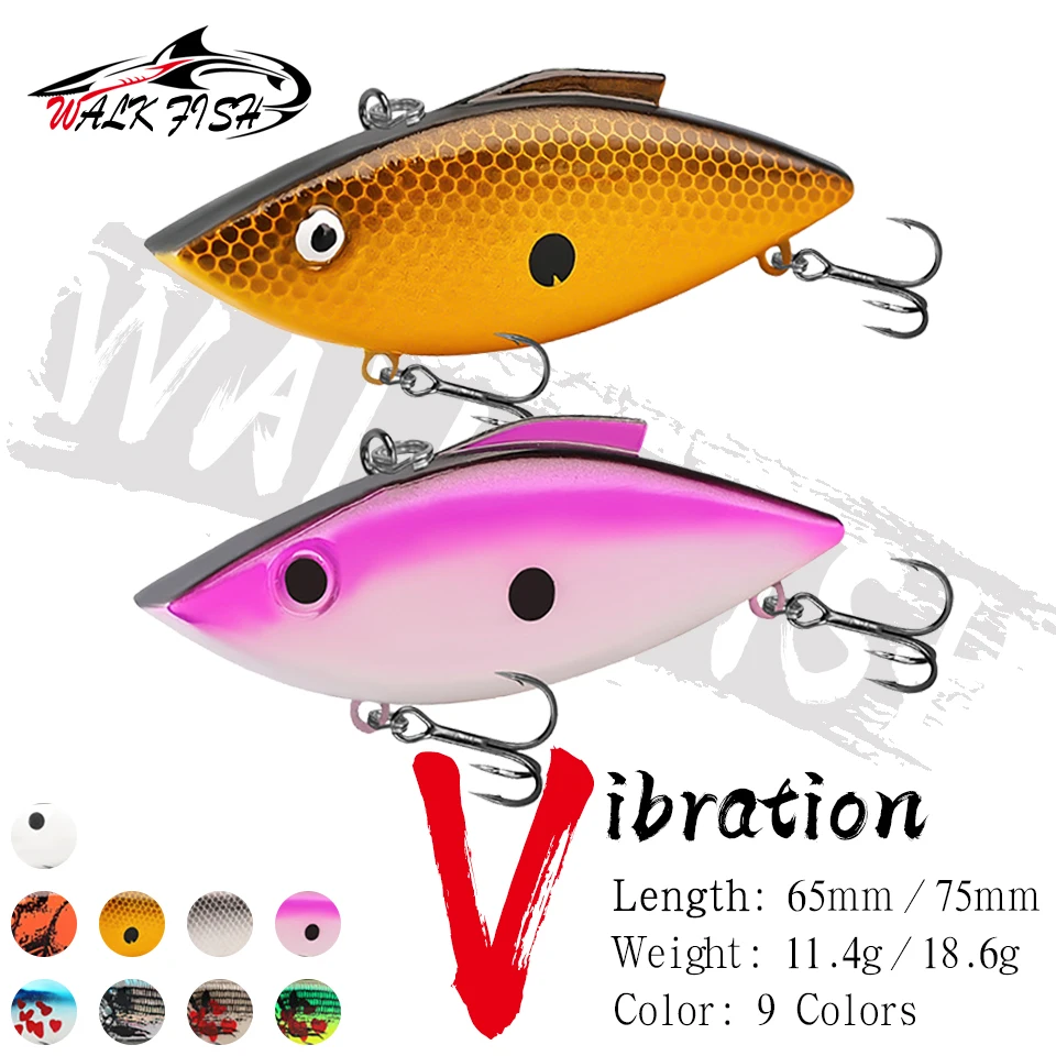 المشي الأسماك 11.4 جرام 18.6 جرام غرق VIB إغراء قشرعة الشفاه كرانكبيت الصيد تهزهز الاهتزاز بايك الصيد دي Pesca الاصطناعي Leurre