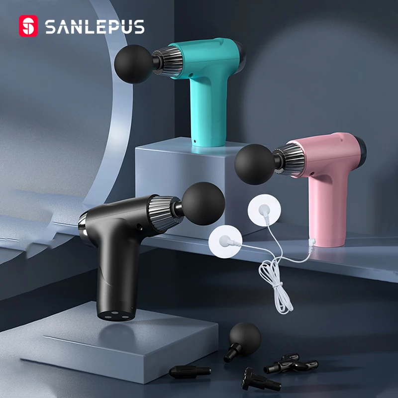 SANLEPUS – pistolet de Massage à impulsion avec écran LCD, masseur électrique pour Relaxation musculaire profonde, pour le corps, le cou, les épaules, le dos, le soulagement de la douleur
