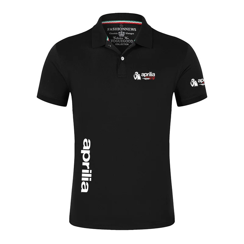 

Respect For aprilia Racing RSV4 Summer style men leisure comfortable Solid color lapel Polo Shirt Printing Short sleeve Tees Top