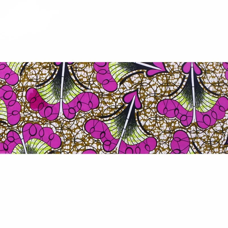 Printed purple red clothing fabric ethnic style fabricWax Fabric African Ankara clothing fabric 6yards Cotton For Sewing