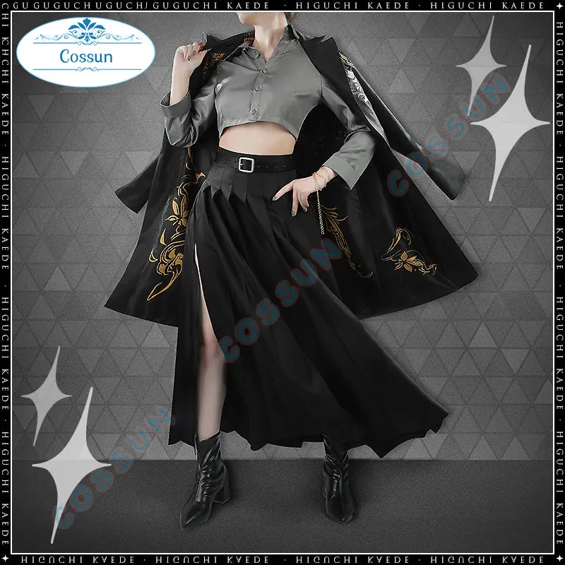 

[Customized] Vtuber Yutuber Higuchi Kaede Cosplay Costume Cosplay Women Party Suit Top Coat Skirts Halloween Carnival Uniform