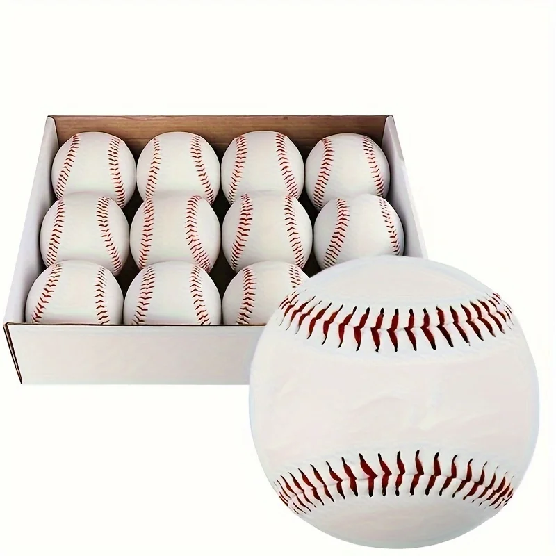 

Баскетбольные мячи 12 шт. стандартного размера, бейсбольные мячи для тренировок без маркировки, для тренировок по бейсболу, бейсболу, тренировкам