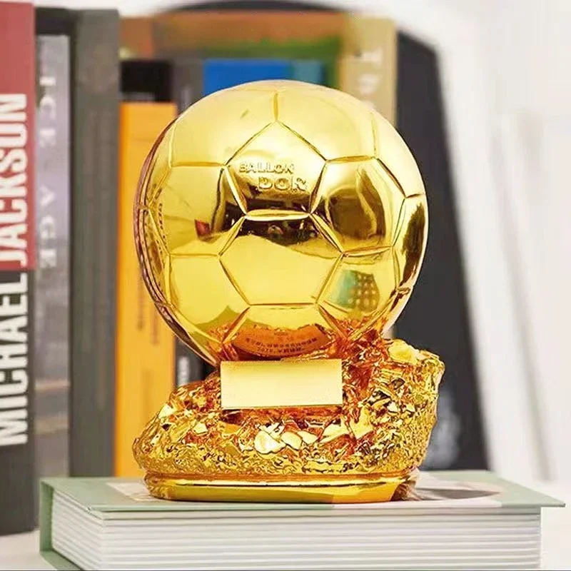 Spherical Trophy 25cm Golden Ballon Football Excellent Player Award Competition Honor Reward Best Gift Home Decor