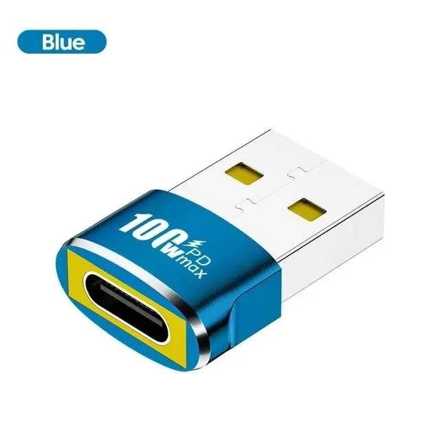 USB to Type C OTG Adapter - PD100W Fast Charging Connector (1/2/5 Pack)