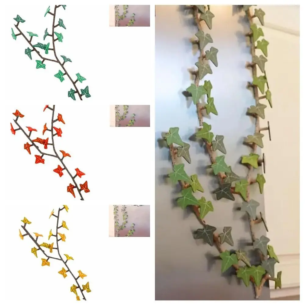 Green Plastic Ivy Fridge Magnets with Articulating Stems