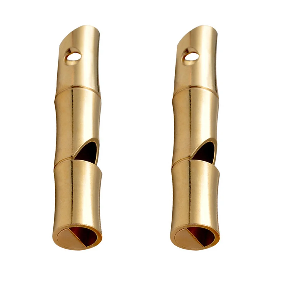 

Golden Brass Outdoor Emergency Whistle: Birds Training Whistle Vintage Style Stainless Rod Holder Birds Behavior Training Tool