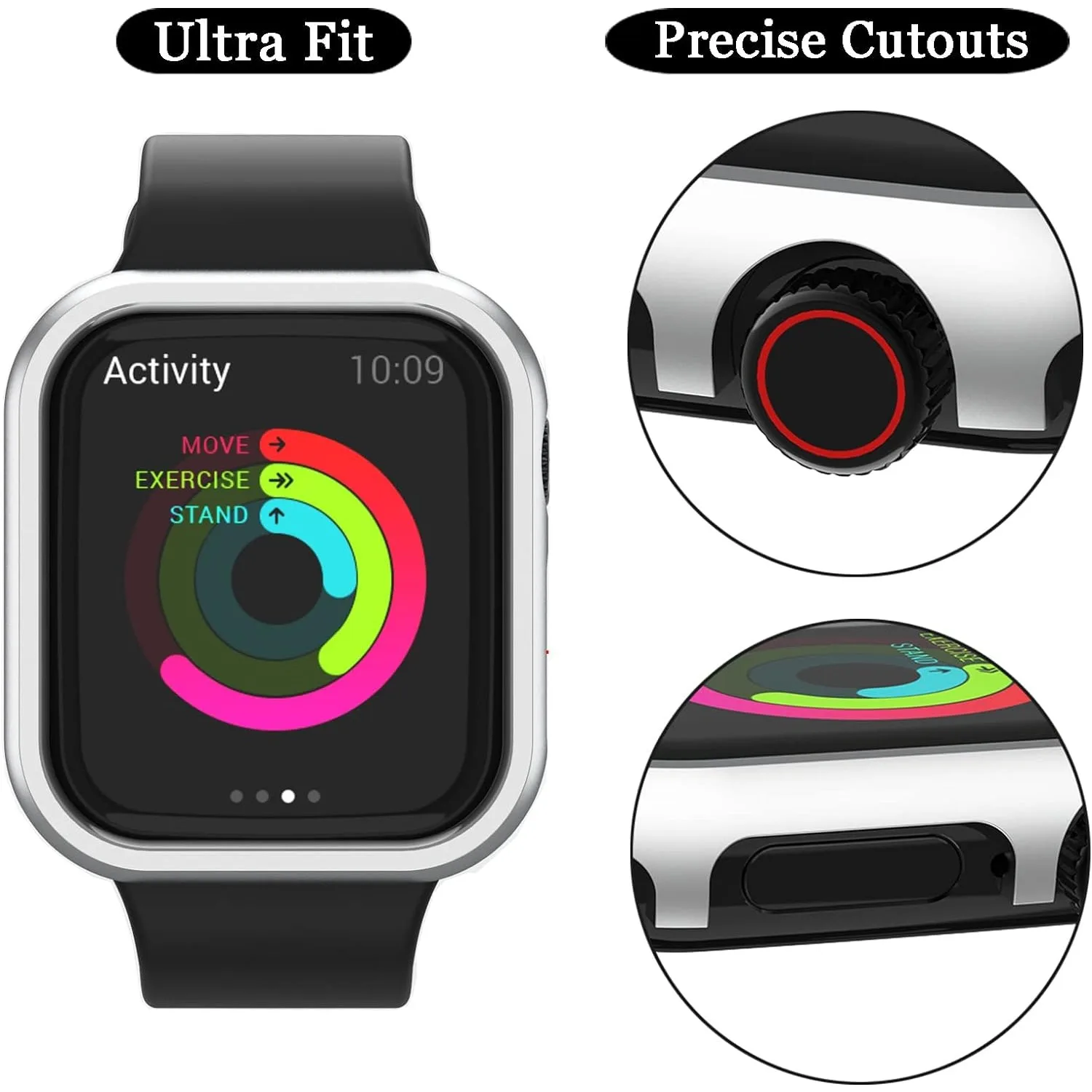 Sleek Aluminum Alloy Watch Case - Premium Metal Bumper Frame with Hollow Out Design