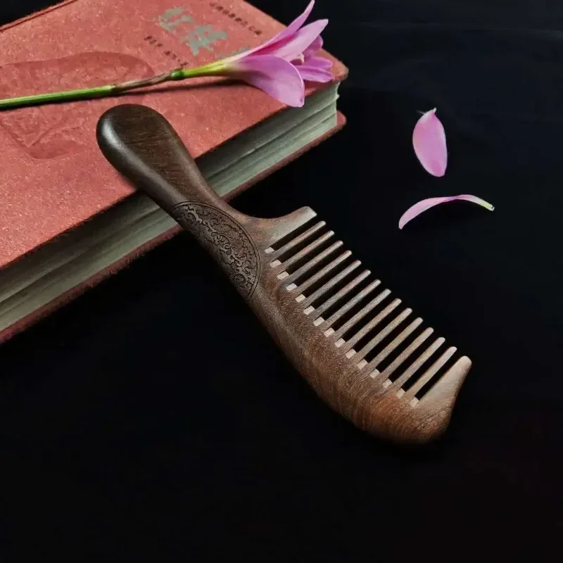 Wooden Comb Natural Handmade Comb, Fine Tooth Sandalwood Comb for Wavy Hair,Thick Hair, Thin Hair, Straight Hair, No Static 6