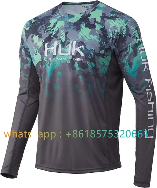 HUK Fishing Shirt Summer Camouflage Long Sleeve Upf Shirts UV Protection Fly  Fishing Shirt Camisa De Pesca Clothing Fishing Hood - AliExpress