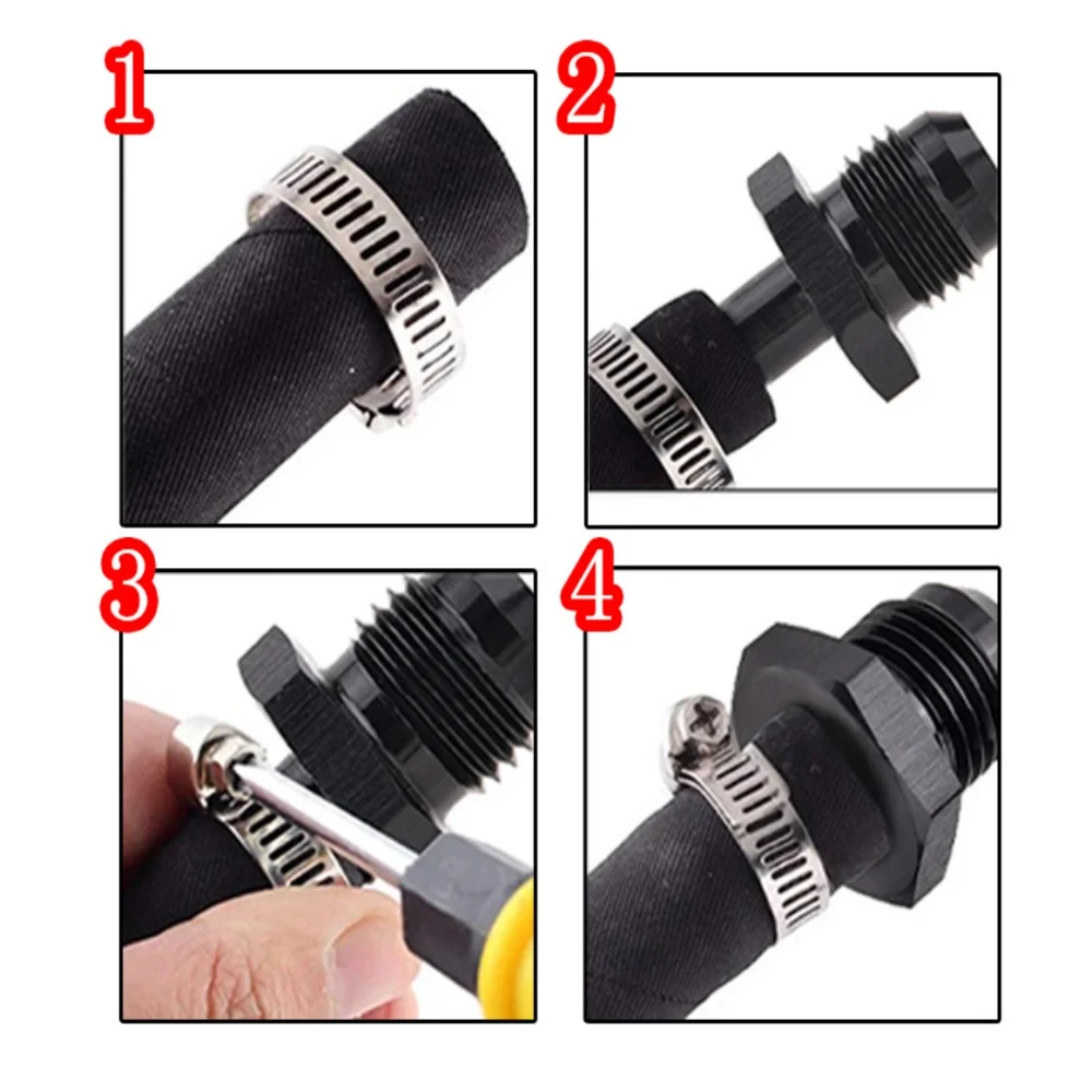 Male 6AN AN-6 To 3/8" AN6-5/16 Male 8 AN AN8 to 1/2 Hose Barb Adapter Fitting Push Lock