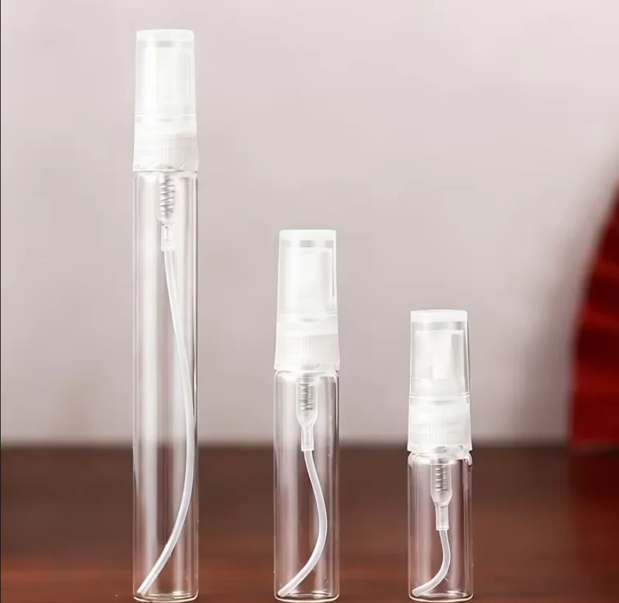 Refillable Clear Glass Perfume Atomizer with Filling Tools for Essential Oils and Cosmetics
