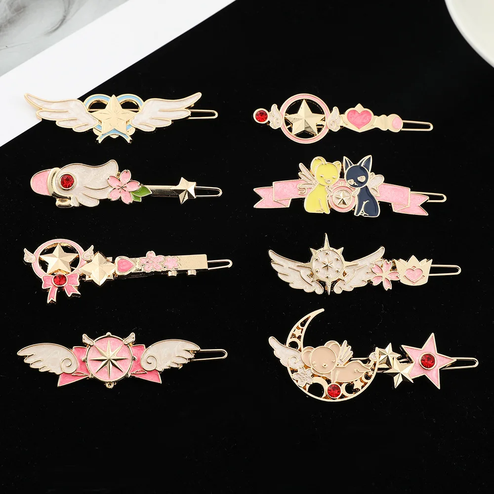

Anime Card Captor SAKURA Hairpin Star Moon Alloy Hairpin Headwear Girl Jewelry Gift