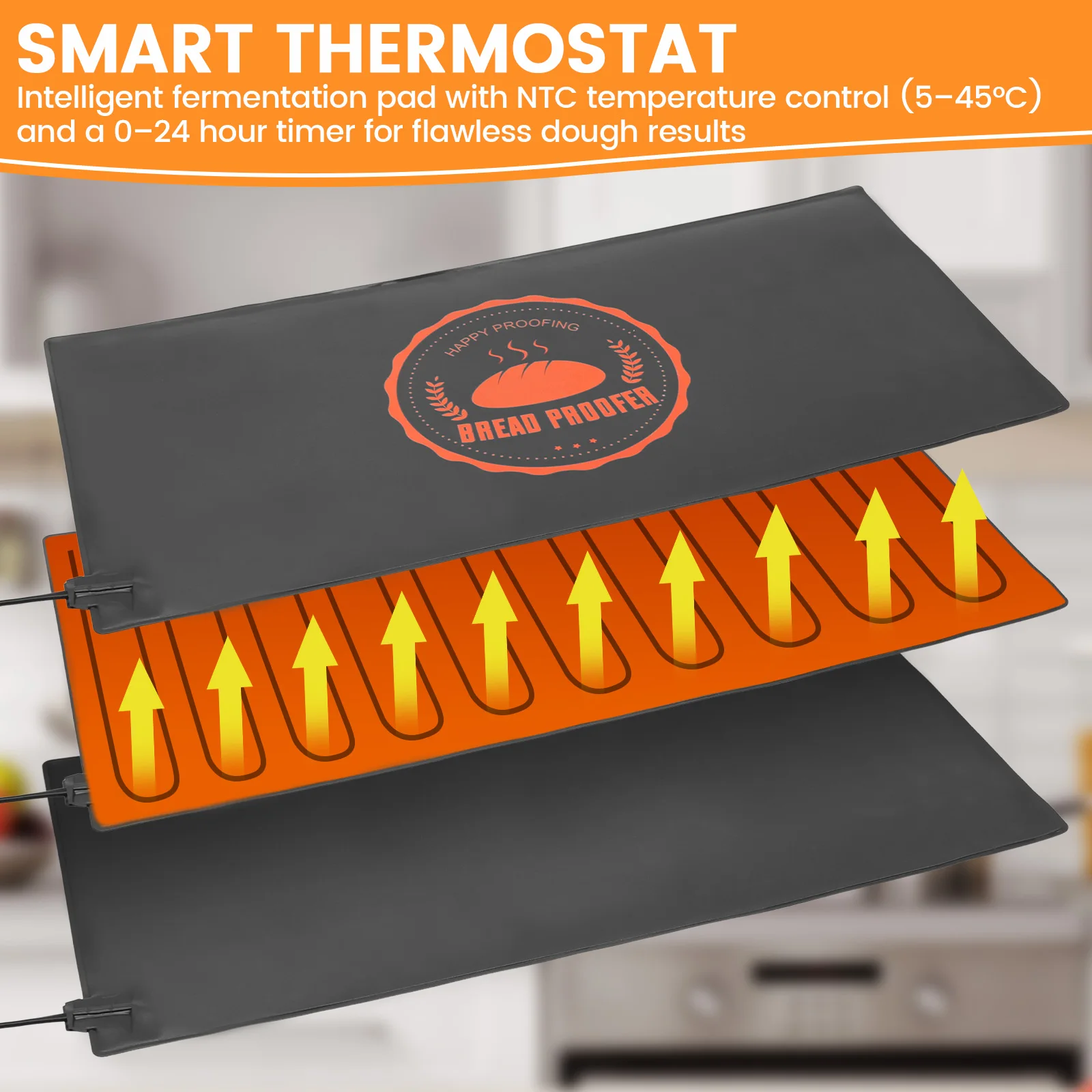 Bread Proofer Warming Mat Adjustable Temperature Dough Starter Mats Sourdough Dough Proofer for Making Bread Home Baking Tools
