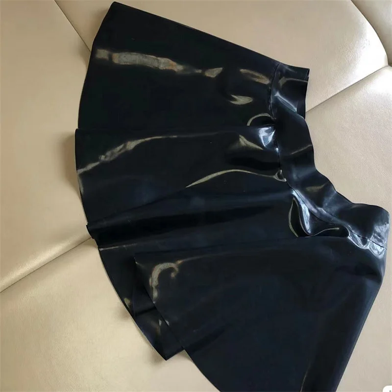 100% latex  circle skirt sexy rubber mini skirts  costumes wear for party 5