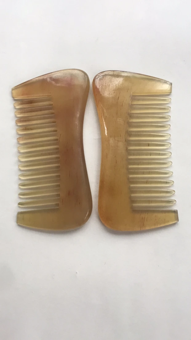 Boutique Corno Pettine Dente Largo Fatto A Mano Corno Massaggio Pettine Punto Piastra Di Demolizione/Corno Di Bufalo Materie Prime