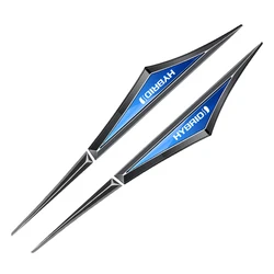 Set of 2 3D Alloy Car Stickers - Universal Car Accessories - Black Blue - Hybrid2
