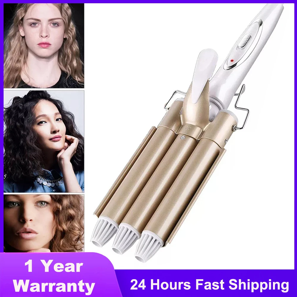 Triple Curling Iron Hair Curler Ceramic Hair Waver Curling Tongs Beach Wave Hair Crimping Iron