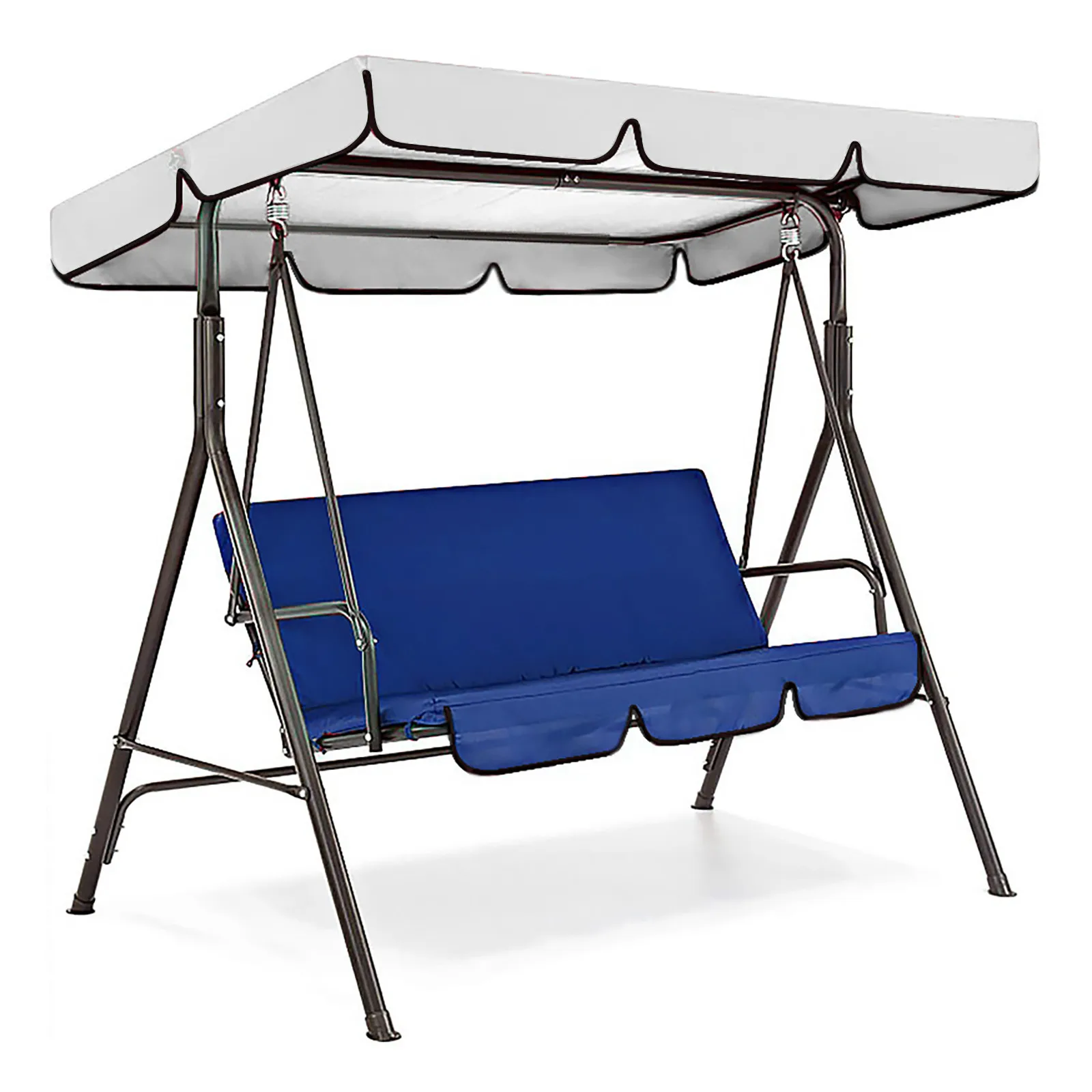 Swing Cushion Cover Outdoor Waterproof Canopy Cover Set Replacement For Patio Garden Yard 3 Seater Chair Covers Hammock