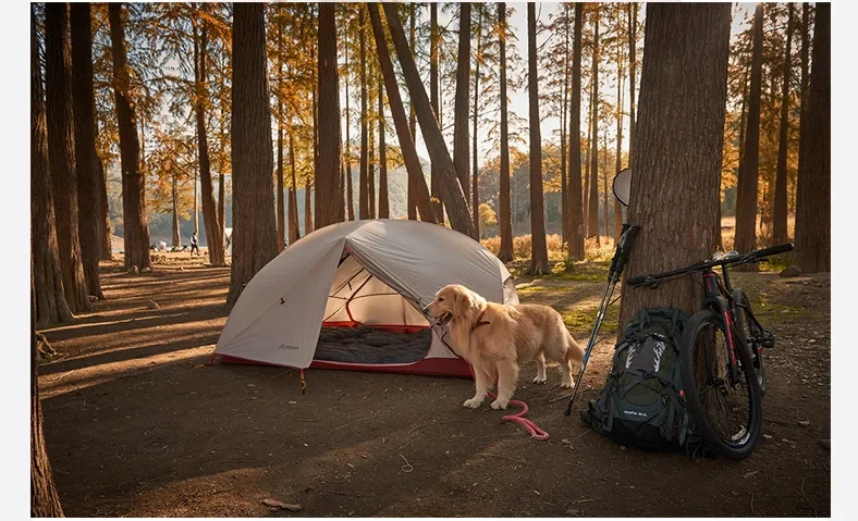 خيمة تخييم خفيفة الوزن مقاومة للماء ، نايلون ، بطبقة مزدوجة ،