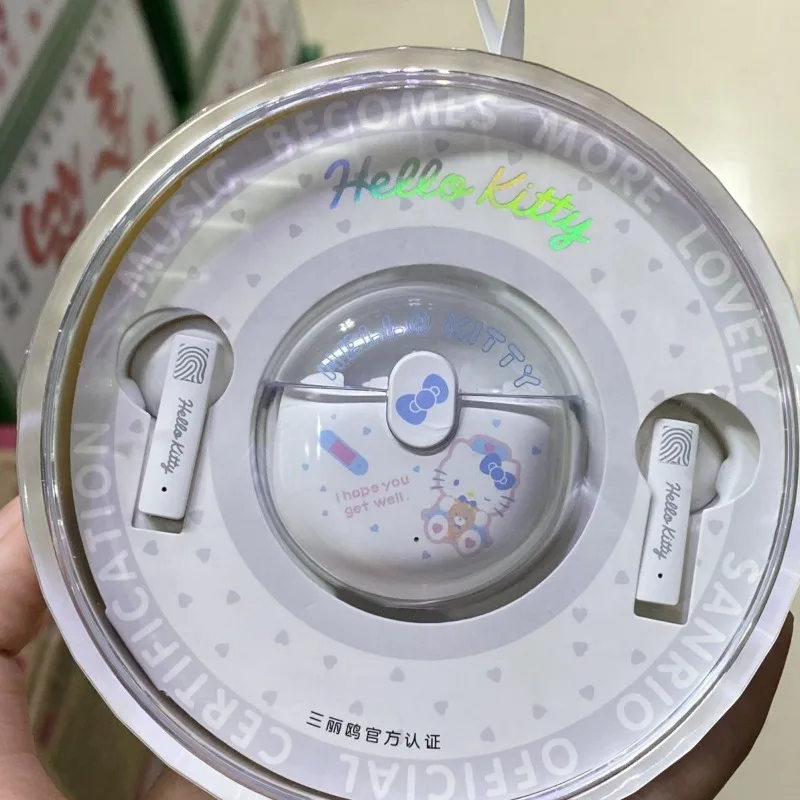

Новые милые женские шумоподавляющие высококачественные наушники Hello Kitty с мультипликационным рисунком кавайный стиль беспроводные Bluetooth-наушники