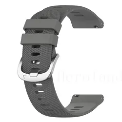 Premium Silicone Watchband in Multiple Sizes - Versatile Strap - 20mm width strap (Mystic Grey)