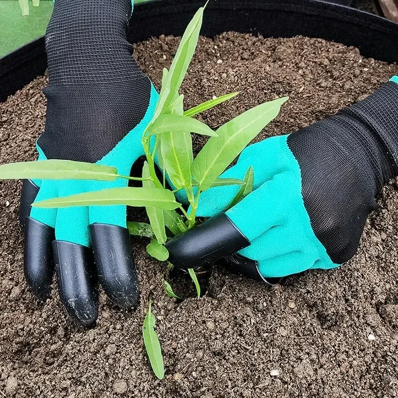 Horticultural Gloves with Claws Digging Gloves Garden Vegetable Flower Garden Planting Stab Resistant Protective Latex Gloves 5