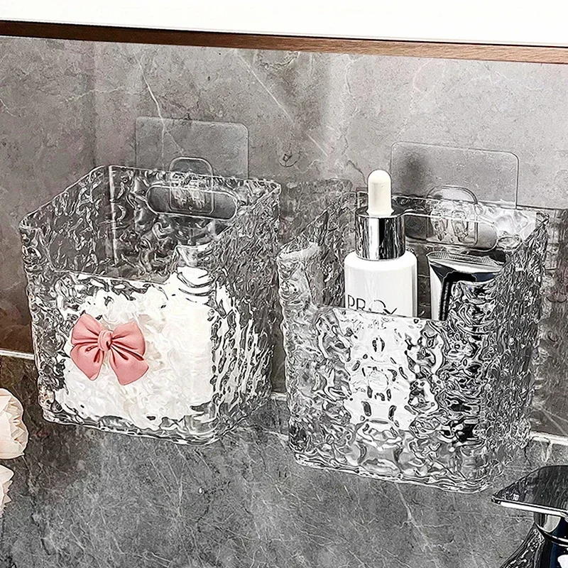 욕실선반 Makeup Brush Organizer Storage Rack Bathroom Storage Box Drain Box Punch-Free Toothpaste Holder Wall Mounted 3