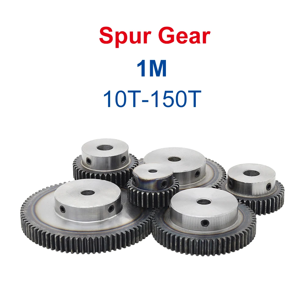 1Piece 1M40T Spur Gear motor gear transmission gear Bore 6/6.35/7/8/10 /12/12.7/14/15/16/17/20 mm Motor Gear Low Carbon Steel Material metal for motor