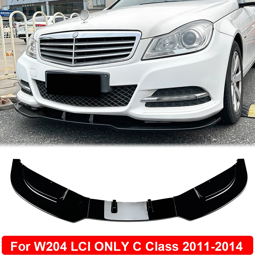 

Front Bumper Lip Spoler For Mercedes Benz W204 C200 C260 C300 LCI ONLY 2011-2014 Side Splitter Canards Body Kit Cover Car Tuning